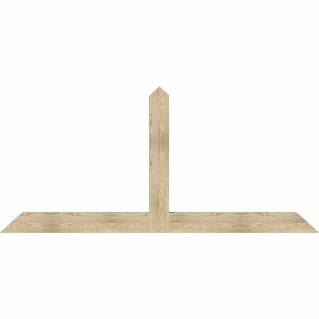 Ekena Millwork Portland Rough Sawn Timber Gable Bracket, Douglas Fir, 96"W x 44"H x 4"D x 6"F, 11/12 Pitch GBW096X44X0406POR00RDF